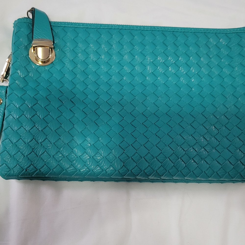 Turquoise Leather Bag